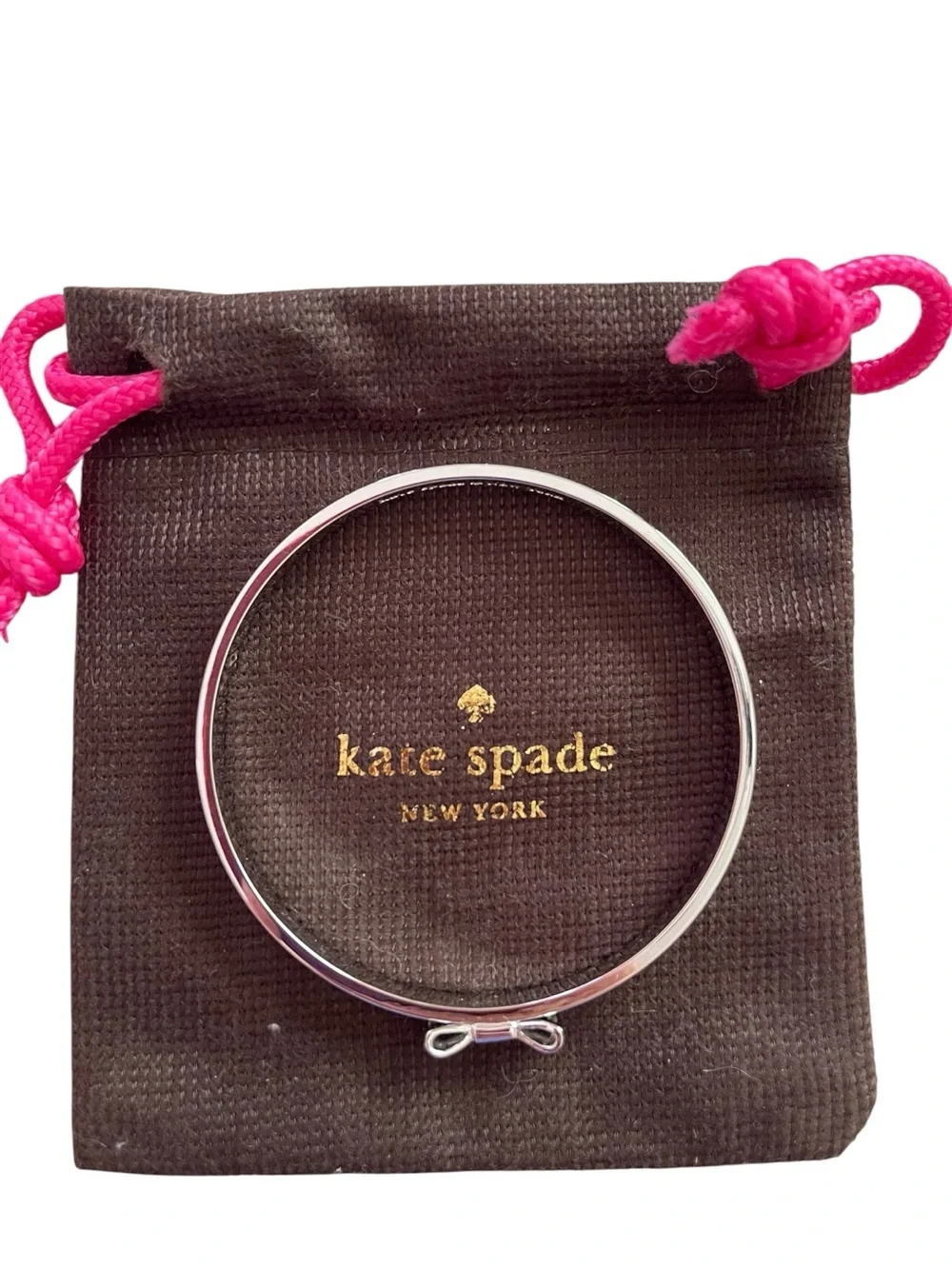 Kate Spade New York Take a Bow Women’s Silver Bangle Bracet